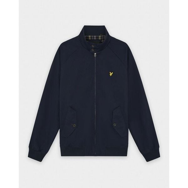 Kurtka bawełniana Lyle & Scott Harrington. Niebieskie kurtki męskie LYLE AND SCOTT, m, bez wzorów, z bawełny, casualowe, bez kaptura. Za 605.60 zł.