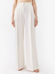 Pinko Spodnie materiałowe Prospero 100157 A0HO Biały Loose Fit. Białe spodnie materiałowe damskie Pinko, bez wzorów, z materiału. Za 1,809.00 zł.