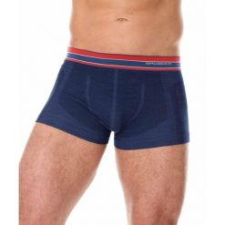 Bokserki męskie BX10870. Czerwone bokserki męskie Brubeck, bez wzorów, z elastanu. Za 84.99 zł.