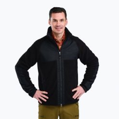 Kurtka męska Pinewood Pile Fleece. Czarne kurtki męskie Pinewood, m, bez wzorów, sportowe, bez kaptura. Za 419.99 zł.
