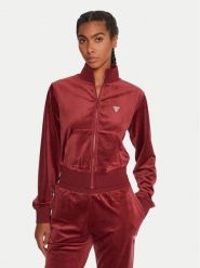 Guess Bluza V3BQ22 K0232 Bordowy Regular Fit. Czerwone bluzy damskie Guess, xs, z aplikacjami, z syntetyku, bez ramiączek, bez kaptura. Za 279.99 zł.