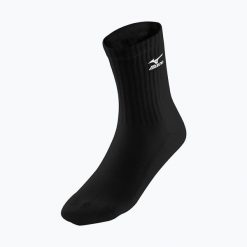 Skarpety Mizuno Volley. Czarne skarpety męskie Mizuno, bez wzorów, z bawełny. Za 26.99 zł.