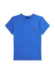 Polo Ralph Lauren T-Shirt 211B14605004 Niebieski Classic Fit. Niebieskie t-shirty damskie Polo Ralph Lauren, s, bez wzorów, z bawełny, bez kołnierzyka, bez ramiączek. Za 399.99 zł.