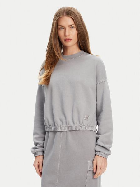 United Colors Of Benetton Bluza 39BLD109O Szary Regular Fit. Szare bluzy damskie United Colors Of Benetton, l, bez wzorów, z bawełny, bez ramiączek, bez kaptura. Za 109.99 zł.
