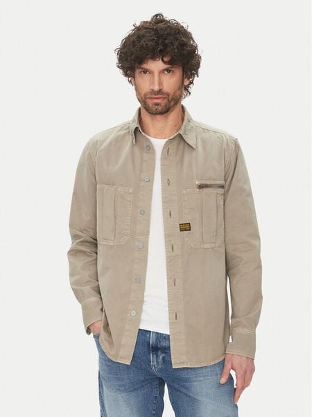 G-Star Raw Koszula D26058 D947 H120 Szary Regular Fit. Szare koszule męskie G-Star Raw, l, bez wzorów, z bawełny, retro, bez kołnierzyka, bez ramiączek. Za 469.99 zł.