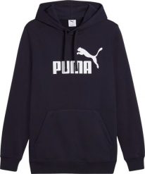 Bluza męska Puma ESS No.1 Logo Hoodie TR granatowa 682572 16 L. Bluzy męskie Puma, l, bez wzorów, bez kaptura. Za 229.28 zł.