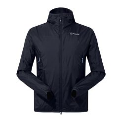 Kurtka przeciwwiatrowa męska Berghaus Alpha Resist-Air. Niebieskie kurtki męskie Berghaus, m, bez wzorów, sportowe, bez kaptura. Za 499.99 zł.