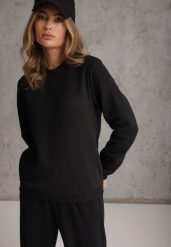 Czarna Bluza Basic Ocieplana Polarem Kaianna. Czarne bluzy damskie Renee, l, z aplikacjami, z jeansu, casualowe, bez ramiączek, bez kaptura. Za 59.99 zł.