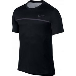 Nike męska koszulka Challenger Crew Black Gridiron Black S. Czarne koszulki sportowe męskie Nike, m, bez wzorów, bez ramiączek, na fitness i siłownię. W wyprzedaży za 179.00 zł.