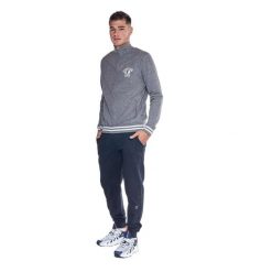 Męski dres College ze stójką i zamkiem błyskawicznym. Czarne komplety dresowe męskie LEONE 1947 APPAREL, l, bez wzorów, z dresówki. W wyprzedaży za 223.60 zł.