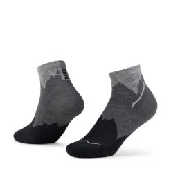 Skarpety turystyczne Buff Merino LIghtweight Quarter Sock LWQ3. Szare skarpetki damskie Buff, bez wzorów, z elastanu. Za 99.99 zł.