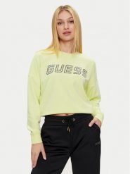 Guess Bluza Skylar V4GQ07 K8802 Zielony Relaxed Fit. Zielone bluzy damskie Guess, s, z aplikacjami, z syntetyku, bez ramiączek, bez kaptura. Za 179.99 zł.