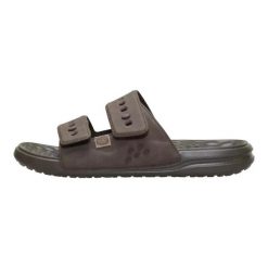 HeyDude Męskie Klapki Wave 2 Strap Slide Classic. Brązowe klapki męskie Hey dude, bez wzorów, z materiału, bez zapięcia. Za 199.00 zł.