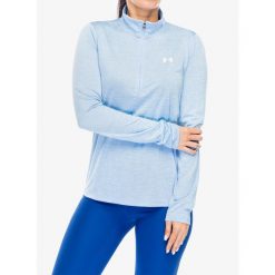 Bluza damska Under Armour UA Tech Twist 1/2 Zip. Niebieskie bluzy damskie Under Armour, xl, bez wzorów, sportowe, bez ramiączek, bez kaptura. Za 130.99 zł.