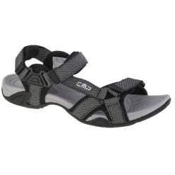 Sandały CMP Hamal Hiking Sandal 38Q9957-U901 czarne. Czarne sandały męskie na lato, bez wzorów, z gumy, bez zapięcia. Za 273.73 zł.
