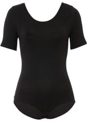 Body z krótkim rękawem, z bawełny. Czarne body bonprix, bez wzorów, z bawełny. Za 69.99 zł.
