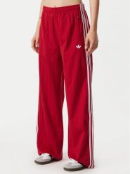 Adidas Spodnie dresowe Pinstripe Firebird Loose Trackpant KS9977 Czerwony Wide Leg. Czerwone spodnie dresowe damskie Adidas, bez wzorów, z dresówki. Za 299.99 zł.