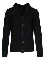Dziergany Czarny Kardigan, Sweter Zapinany na Guziki, Elegancki -BRAVE SOUL. Czarne swetry męskie Brave Soul, l, bez wzorów, dziergany, casualowe, bez kołnierzyka, bez ramiączek. Za 139.00 zł.