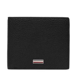 Portfel Tommy Hilfiger. Czarne portfele męskie Tommy Hilfiger, bez wzorów. Za 329.99 zł.