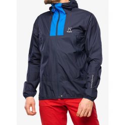 Kurtka przeciwdeszczowa męska Haglofs L.I.M Proof Jacket. Niebieskie kurtki męskie Haglöfs, l, bez wzorów, sportowe, bez kaptura. Za 655.99 zł.