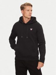 Guess Jeans Bluza M4YQ22 K9V31 Czarny Regular Fit. Czarne bluzy męskie Guess Jeans, m, z aplikacjami, z bawełny, bez ramiączek, bez kaptura. Za 299.99 zł.