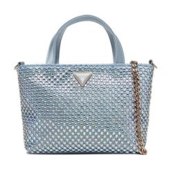 Torebka Guess. Niebieskie torebki do ręki damskie Guess, z aplikacjami, bez dodatków. Za 589.99 zł.