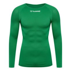 Koszulka z długim rękawem Hummel Comfort 2.0. Zielone bluzy męskie Hummel, bez wzorów, sportowe, bez ramiączek, bez kaptura. Za 196.50 zł.