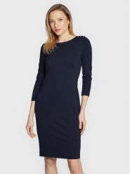 Lauren Ralph Lauren Sukienka codzienna 250863910002 Granatowy Regular Fit. Niebieskie sukienki damskie Lauren Ralph Lauren, na co dzień, bez wzorów, z wiskozy, bez kołnierzyka, bez ramiączek, proste. Za 519.99 zł.