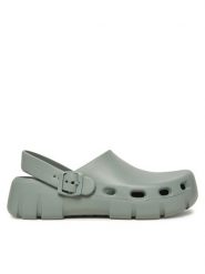 Birkenstock Klapki Birki Flow 1029536 Zielony. Zielone klapki męskie Birkenstock, bez wzorów, z tworzywa sztucznego, bez zapięcia. Za 219.99 zł.