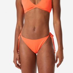Dół kostiumu kąpielowego damski Roxy High Leg. Brązowe bikini Roxy, bez wzorów, z tkaniny. Za 69.99 zł.