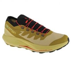 Buty trekkingowe męskie Salomon Pulsar Trailpro. Brązowe trekkingi męskie Salomon, z gumy, bez zapięcia. Za 689.00 zł.