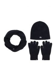 Quiksilver Komplet czapka, komin i rękawiczki CWBEO-QS-SM346-002-AW26 Granatowy. Niebieskie rękawiczki męskie Quiksilver, bez wzorów. Za 139.99 zł.
