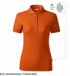 RIMECK - ADLER - Koszulka polo damska, 200 g/m pomarańczowy 11 (brand label) L. Brązowe bluzki damskie RIMECK, l, bez wzorów, bez kołnierzyka, bez ramiączek. Za 34.30 zł.
