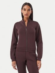 Guess Bluza V2YQ17 K7UW2 Brązowy ciemny Regular Fit. Brązowe bluzy damskie Guess, l, z aplikacjami, z wiskozy, bez ramiączek, bez kaptura. Za 364.99 zł.