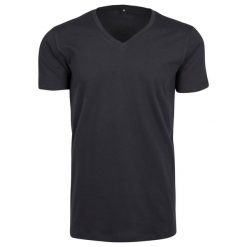 Lekka Koszulka Unisex Dla Dorosłych Z Dekoltem W Szpic. Białe bluzki damskie BUILD YOUR BRAND, s, bez wzorów, sportowe, bez kołnierzyka, bez ramiączek. Za 54.99 zł.
