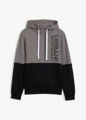 Bluza z kapturem z czystej bawełny organicznej. Czarne bluzy sportowe męskie bonprix, m, bez wzorów, z bawełny, z kapturem. Za 119.99 zł.