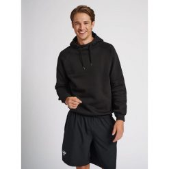 Bluza z kapturem Hummel Heavy. Czarne bluzy męskie Hummel, s, bez wzorów, z bawełny, z kapturem, na fitness i siłownię. Za 201.00 zł.
