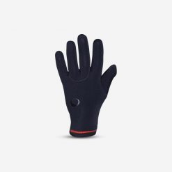 Rękawiczki nurkowe Subea SCD z neoprenu 5 mm. Czarne rękawiczki męskie Decathlon, bez wzorów, z materiału. Za 139.99 zł.
