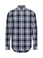 Tommy Jeans Koszula Mężczyźni Regular Fit Bawełna niebieski|biały, S. Białe koszule męskie Tommy Jeans, m, bez wzorów, z bawełny, eleganckie, bez kołnierzyka, bez ramiączek. Za 229.95 zł.