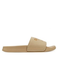 Klapki Reebok. Brązowe klapki damskie Reebok, bez wzorów, bez obcasa, bez zapięcia. Za 89.99 zł.
