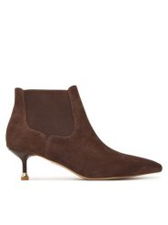 Liu Jo Botki SXX019 P0021 Brązowy. Brązowe botki damskie Liu Jo, bez wzorów, ze skóry, bez obcasa, na szpilce, bez zapięcia. Za 829.99 zł.