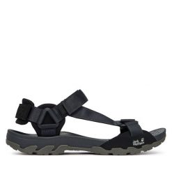 Sandały Jack Wolfskin. Czarne buty zimowe męskie Jack Wolfskin, bez wzorów, sportowe, bez zapięcia. Za 379.99 zł.