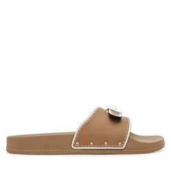 Klapki Scholl. Brązowe klapki damskie Scholl, bez wzorów, bez obcasa, bez zapięcia. Za 149.99 zł.
