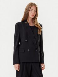 BOSS Marynarka Jaleto9 50546623 Czarny Regular Fit. Czarne marynarki i żakiety damskie Boss, bez wzorów, z wełny, bez kołnierzyka, bez ramiączek. Za 1,419.00 zł.