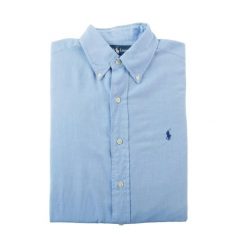 Second life - Koszula klasyczna męska gładka Yarmouth - Jak nowy. Niebieskie koszule męskie Ralph Lauren, m, bez wzorów, biznesowe, bez kołnierzyka, bez ramiączek. Za 207.36 zł.