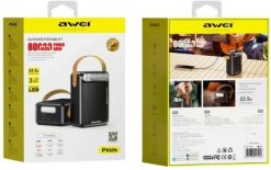 Powerbank Awei AWEI PowerBank P102K 80000mAh 22,5W PD 2xUSB-C 3xUSB-A czarny. Czarne powerbanki Awei. Za 210.63 zł.