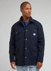 LEE MĘSKA KURTKA WEŁNIANA LEE WOOL JACKET SKY CAPTAIN 112342487. Kurtki męskie Lee, m, bez wzorów, z wełny, bez kaptura. Za 239.99 zł.