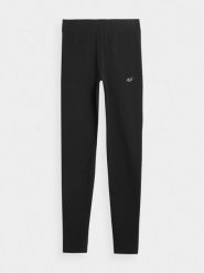 4F Legginsy dzianinowe damskie XS. Czarne legginsy damskie 4F, bez wzorów, z bawełny. W wyprzedaży za 79.99 zł.