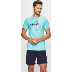 Henderson - Piżama. Niebieskie piżamy męskie Henderson, l, bez wzorów, z bawełny, bez kołnierzyka, bez ramiączek. W wyprzedaży za 59.90 zł.