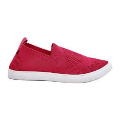 Damskie Tenisówki Slip-on Big Star FF274A605 Fuksja różowe. Czerwone trampki i tenisówki damskie bez wzorów, z materiału, bez zapięcia. Za 167.06 zł.